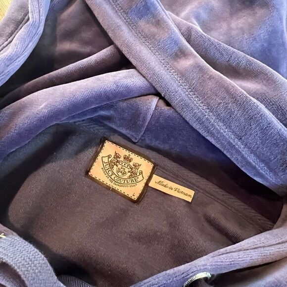 Y2K Juicy Couture Periwinkle Zip-Up Sweater Size Large - Picture 7 of 8